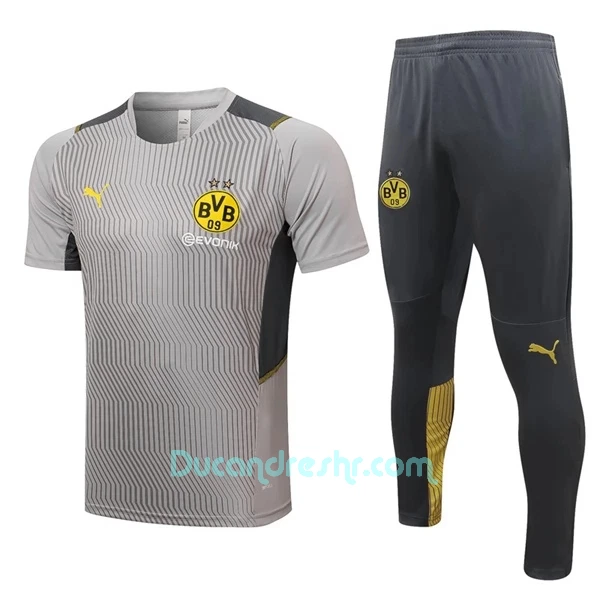 BVB Borussia Dortmund Trening Dres Komplet 2022/23 Svijetlo-Siva