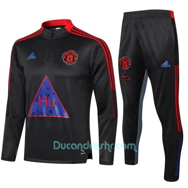 Manchester United Komplet Sweatshirts Dječji 2022/23 Tamno-Siva