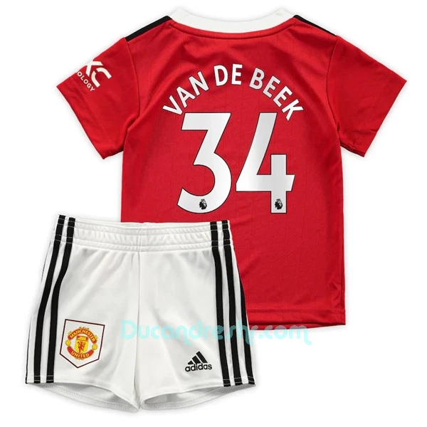 Dres Manchester United Donny Van de Beek 34 Dječji Domaći 2022/23