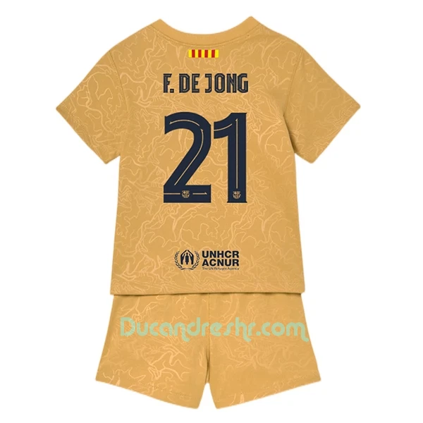 Dres FC Barcelona Frenkie de Jong 21 Dječji Gostujući 2022/23