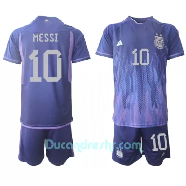 Dres Argentina Lionel Messi 10 Dječji Gostujući SP 2022