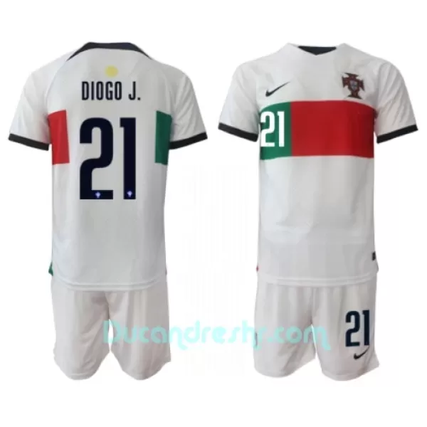 Dres Portugal Diogo Jota 21 Dječji Gostujući SP 2022