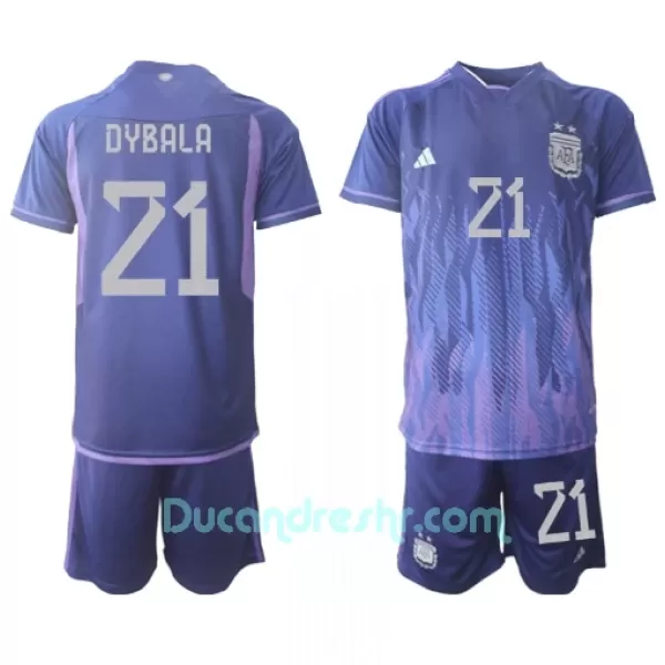 Dres Argentina Paulo Dybala 21 Dječji Gostujući SP 2022