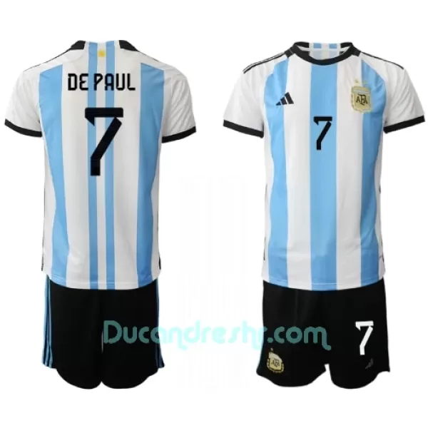 Dres Argentina Rodrigo de Paul 7 Dječji Domaći SP 2022