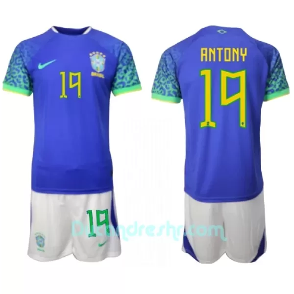 Dres Brazil Antony Santos 19 Dječji Gostujući SP 2022