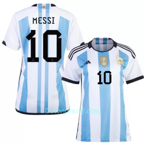 Dres Argentina 3 Star Lionel Messi 10 Ženski SP 2022