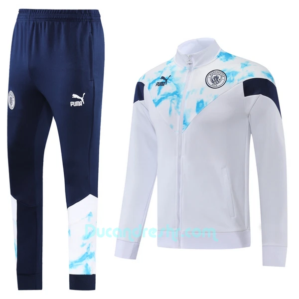 Manchester City Komplet Sweatshirts 2022/23 Bijelo-Plava