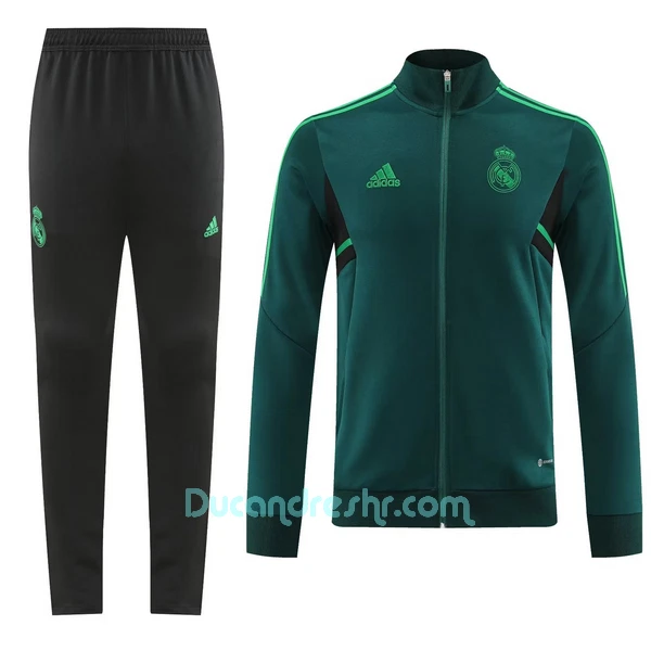 Real Madrid Komplet Sweatshirts 2022/23 Tamnozelene