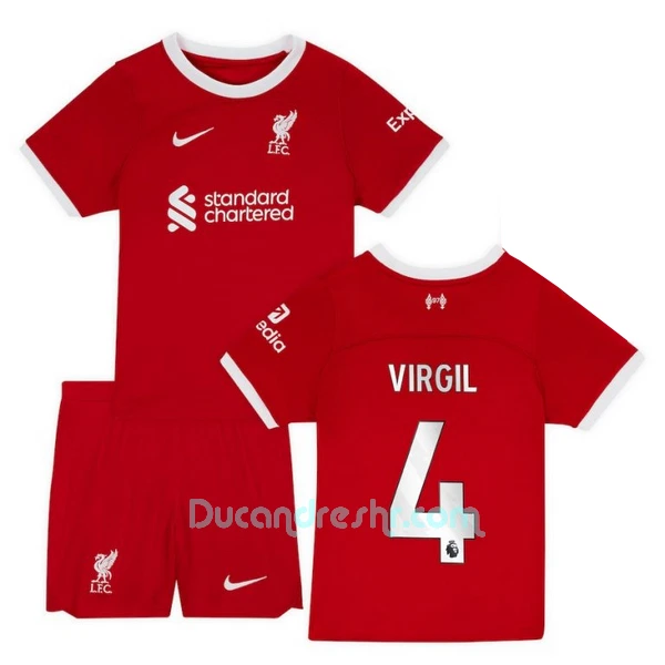 Dres Liverpool Virgil van Dijk 4 Dječji Domaći 2023/24