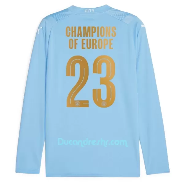 Dres Manchester City Champions of Europe Domaći 2023/24 Dugi Rukav