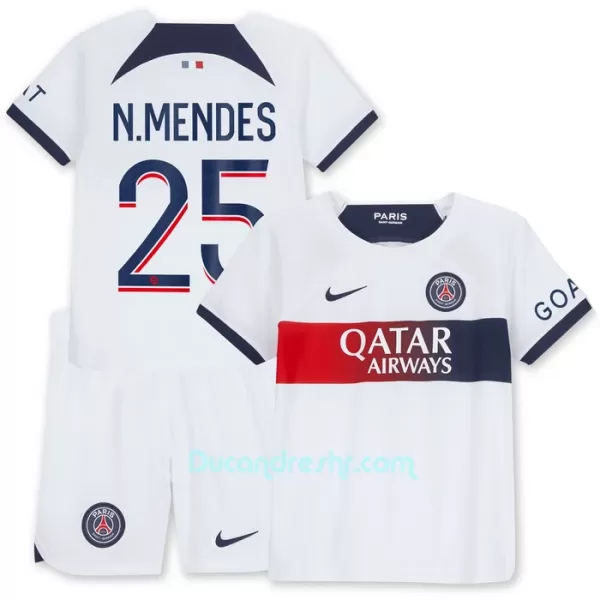 Dres Paris Saint-Germain N.Mendes 25 Dječji Gostujući 2023/24