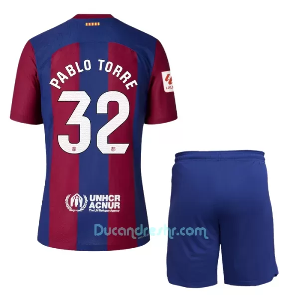 Dres FC Barcelona Pablo Torre 32 Dječji Domaći 2023/24