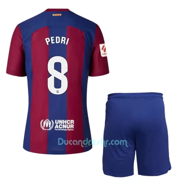 Dres FC Barcelona Pedri 8 Dječji Domaći 2023/24