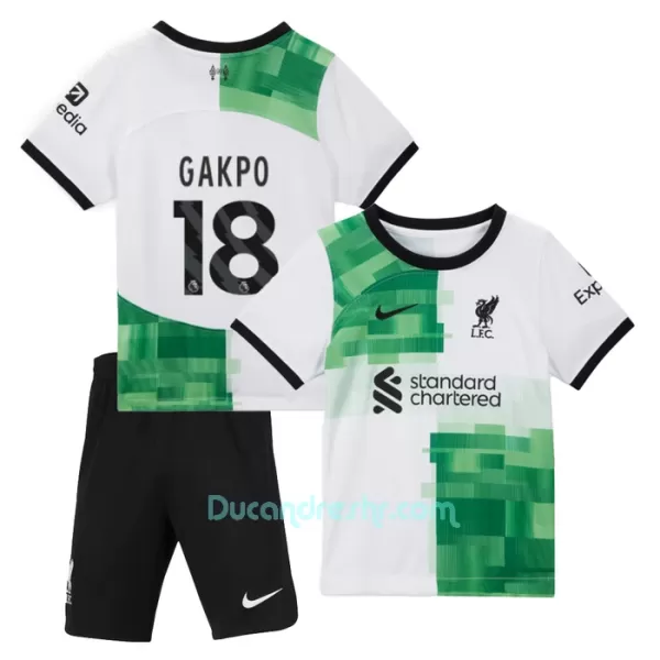 Dres Liverpool Cody Gakpo 18 Dječji Gostujući 2023/24