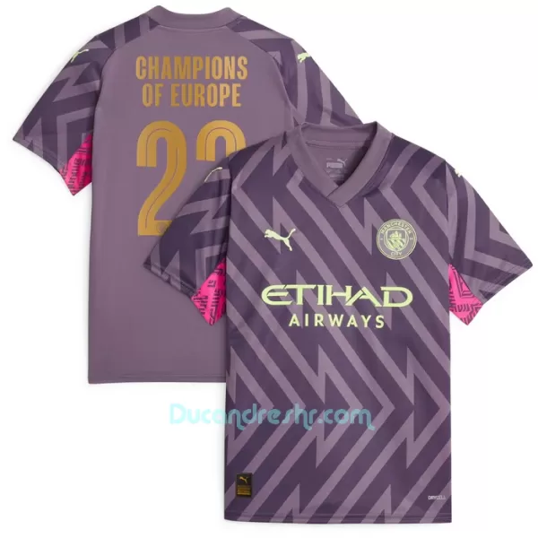 Dres Manchester City Champions of Europe Golmanski Gostujući 2023/24