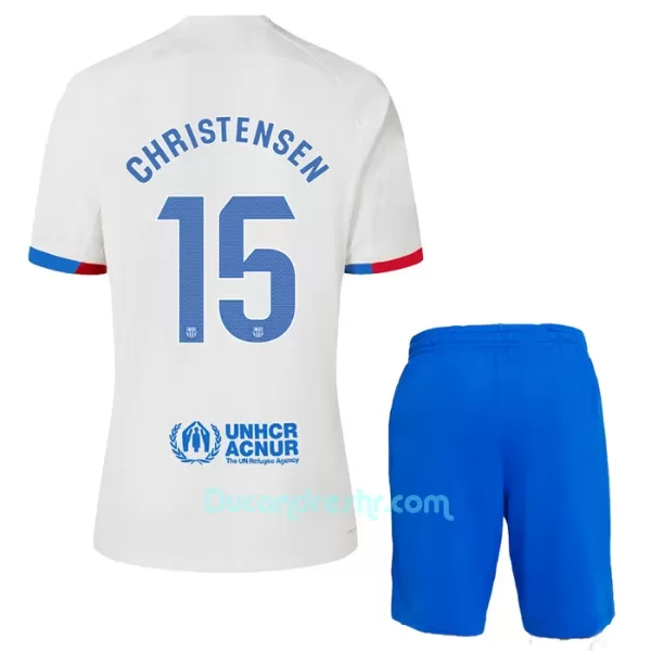 Dres FC Barcelona Christensen 15 Dječji Gostujući 2023/24