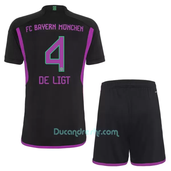 Dres FC Bayern Munich Matthijs de Ligt 4 Dječji Gostujući 2023/24