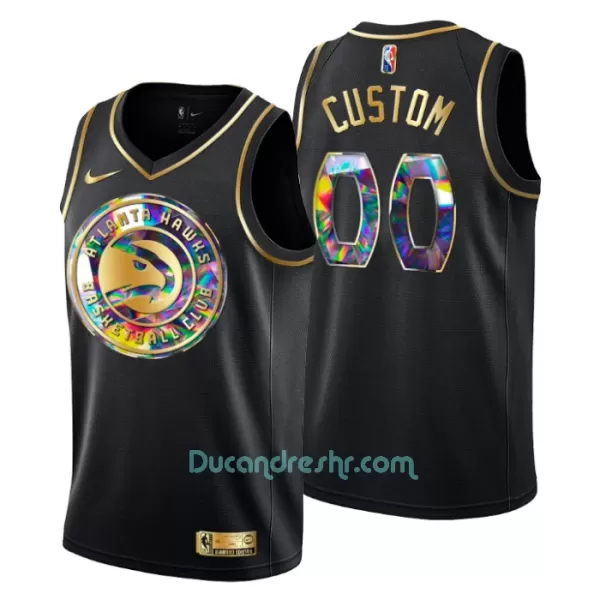 Dres za Košarku Atlanta Hawks Diamond Edition Swingman Crno