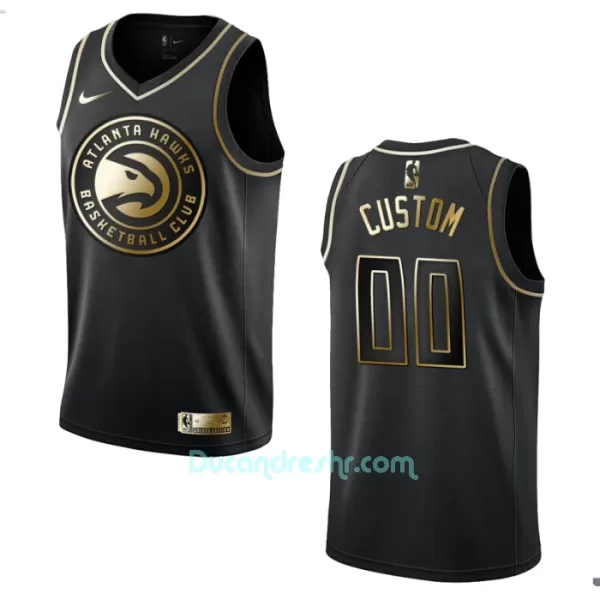 Dres za Košarku Atlanta Hawks Golden Edition Swingman Crno