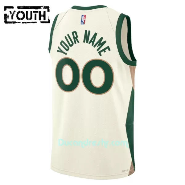 Dres za Košarku Boston Celtics Dječji City Edition Swingman 2023/24 Bijela