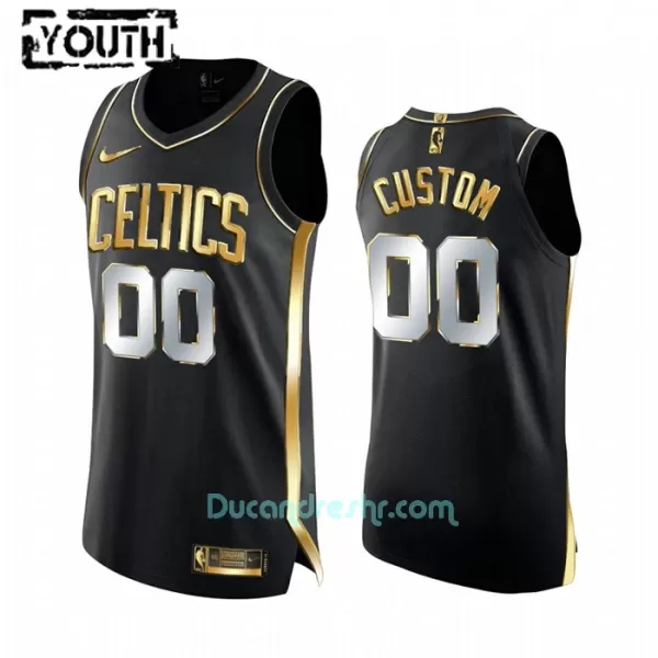 Limited Dres za Košarku Boston Celtics Dječji Golden Edition Swingman Crno