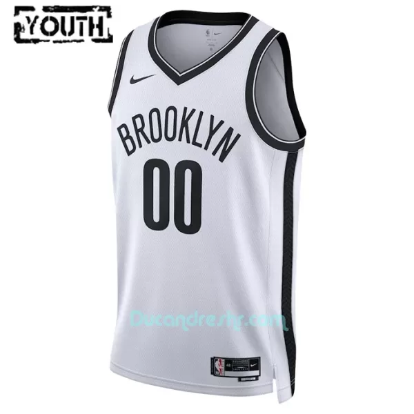 Dres za Košarku Brooklyn Nets Dječji Association Edition Swingman 2023/24 Bijela