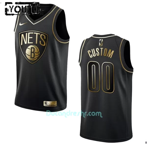 Dres za Košarku Brooklyn Nets Dječji Golden Edition Swingman Crno