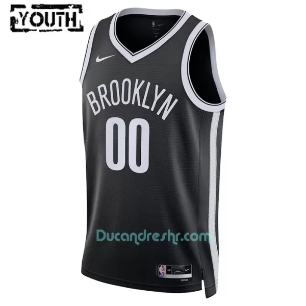 Dres za Košarku Brooklyn Nets Dječji Icon Edition Swingman 2023/24 Crno