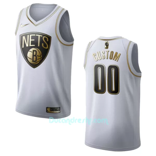 Dres za Košarku Brooklyn Nets Golden Edition Swingman Bijela