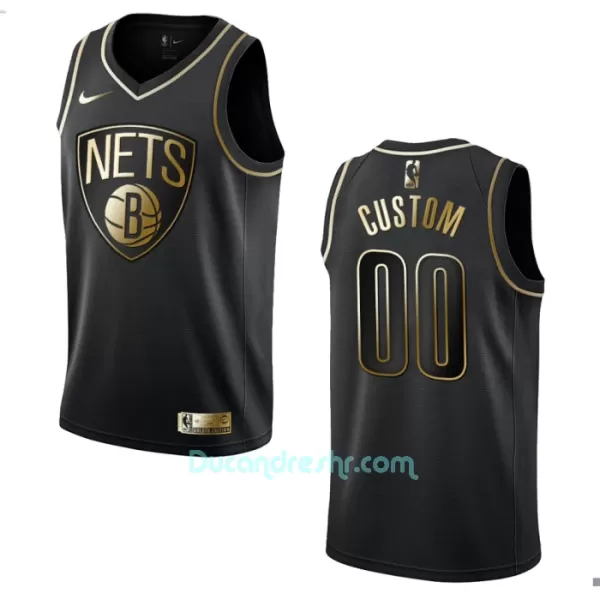 Dres za Košarku Brooklyn Nets Golden Edition Swingman Crno