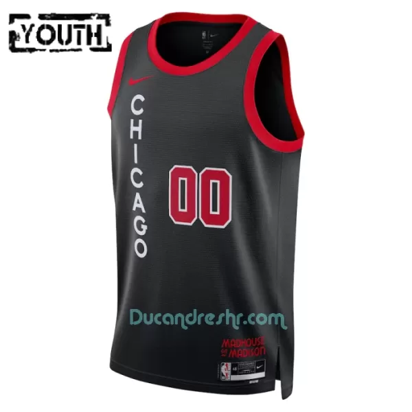 Dres za Košarku Chicago Bulls Dječji City Edition Swingman 2023/24 Crno