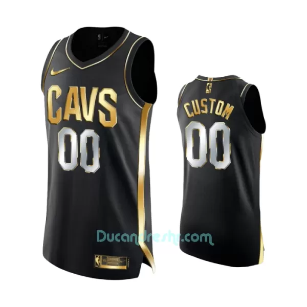 Limited Dres za Košarku Cleveland Cavaliers Golden Edition Swingman Crno