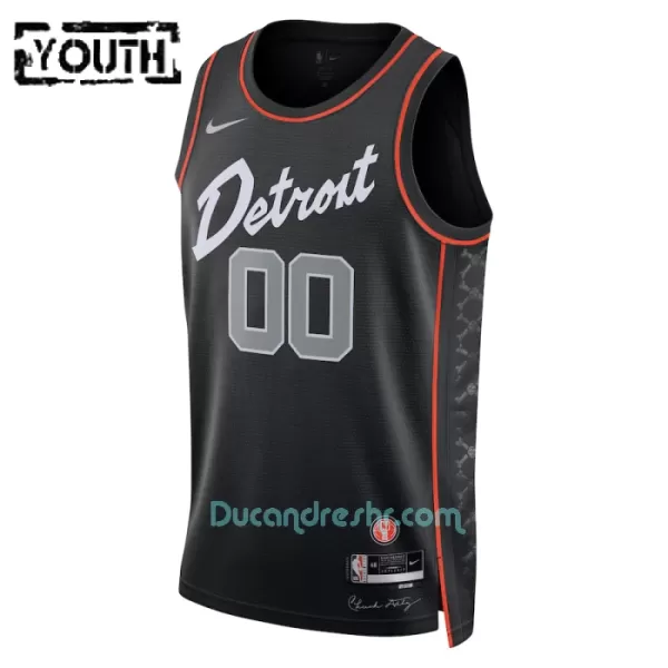 Dres za Košarku Detroit Pistons Dječji City Edition Swingman 2023/24 Crno