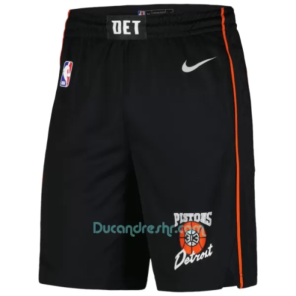 NBA Hlačice Detroit Pistons City Edition Swingman Crno