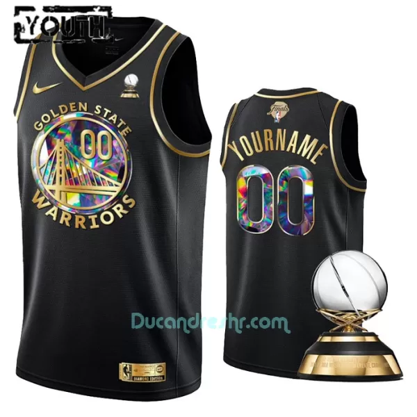 Dres za Košarku Golden State Warriors Dječji Diamond Edition Swingman Crno