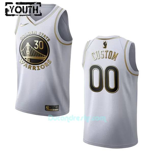 Dres za Košarku Golden State Warriors Dječji Golden Edition Swingman Bijela