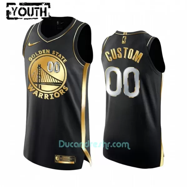 Limited Dres za Košarku Golden State Warriors Dječji Golden Edition Swingman Crno