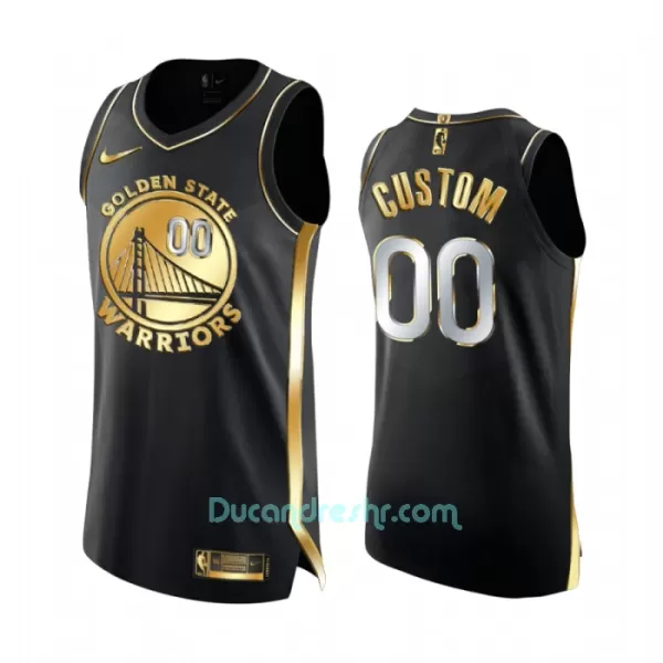 Limited Dres za Košarku Golden State Warriors Golden Edition Swingman Crno