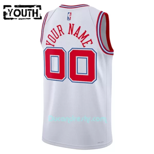 Dres za Košarku Houston Rockets Dječji City Edition Swingman 2023/24 Bijela