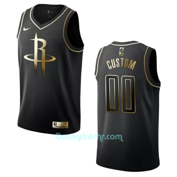 Dres za Košarku Houston Rockets Golden Edition Swingman Crno