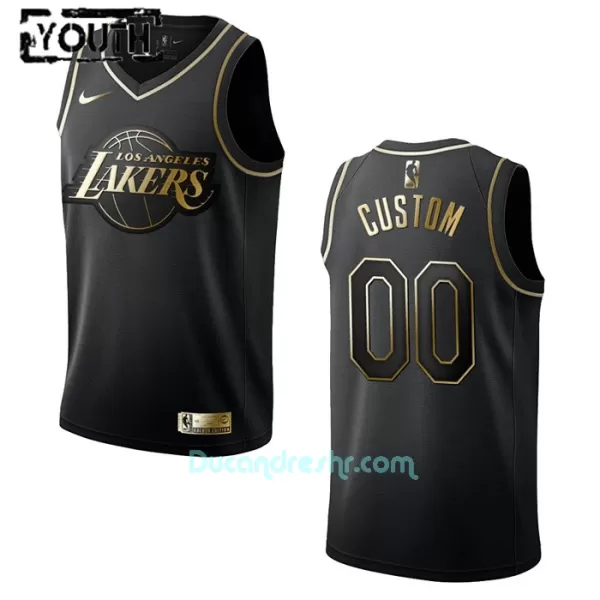 Dres za Košarku Los Angeles Lakers Dječji Golden Edition Swingman Crno