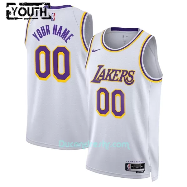 Dres za Košarku Los Angeles Lakers Dječji Icon Edition Swingman 2023/24 Bijela