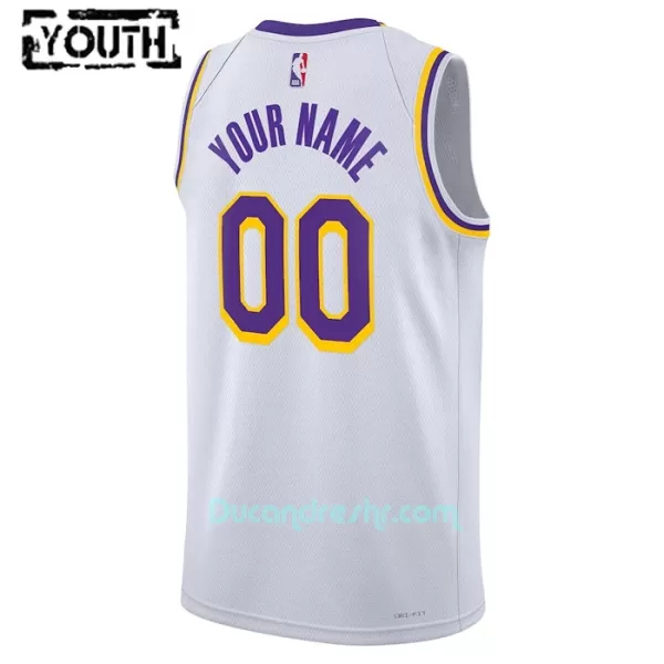 Dres za Košarku Los Angeles Lakers Dječji Icon Edition Swingman 2023/24 Bijela