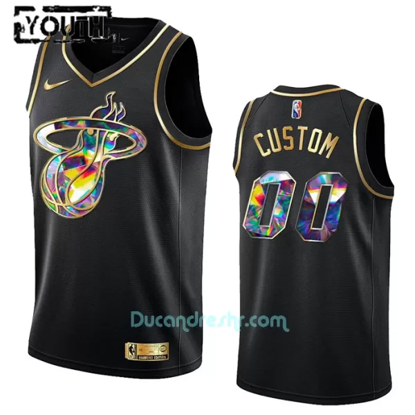 Dres za Košarku Miami Heat Dječji Diamond Edition Swingman Crno