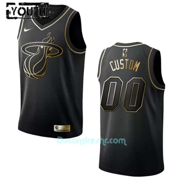 Dres za Košarku Miami Heat Dječji Golden Edition Swingman Crno