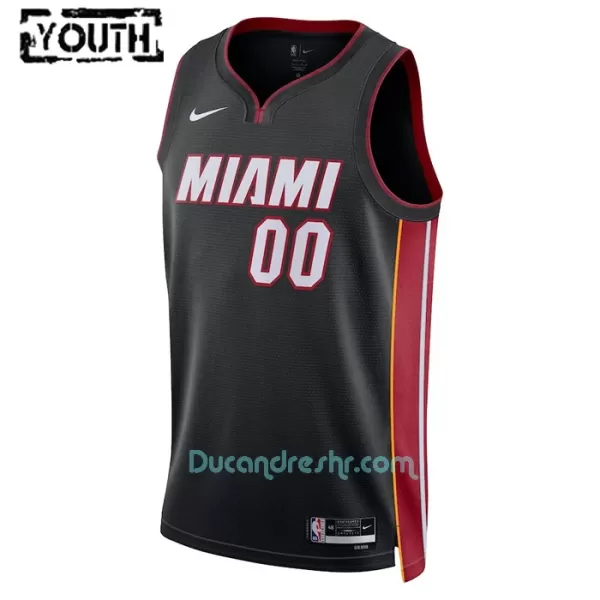 Dres za Košarku Miami Heat Dječji Icon Edition Swingman 2023/24 Crno