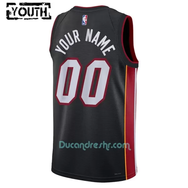 Dres za Košarku Miami Heat Dječji Icon Edition Swingman 2023/24 Crno