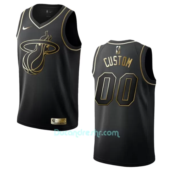 Dres za Košarku Miami Heat Golden Edition Swingman Crno