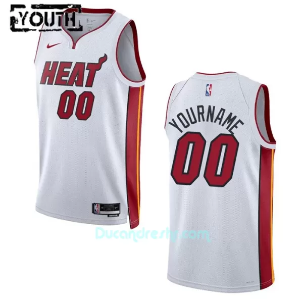 White Dres za Košarku Miami Heat Dječji Association Edition Swingman 2023/24