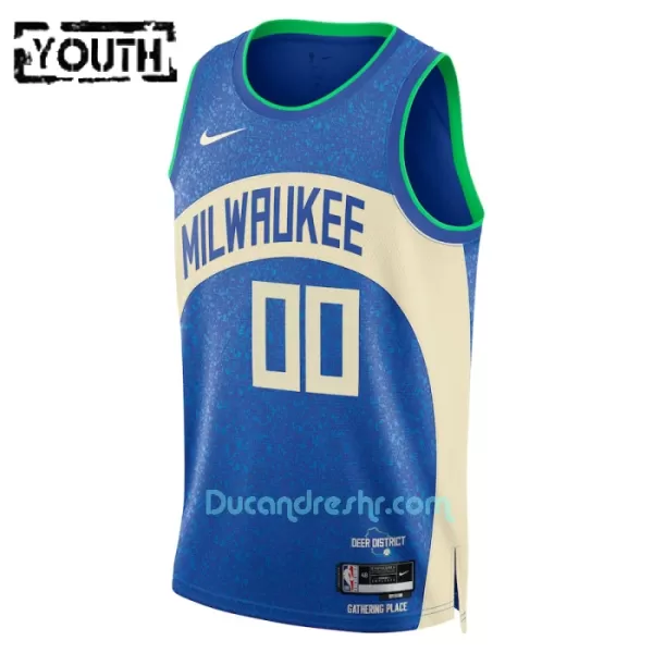 Dres za Košarku Milwaukee Bucks Dječji City Edition Swingman 2023/24